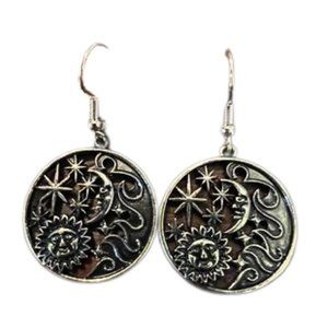 Sun and Moon Hook Earrings
